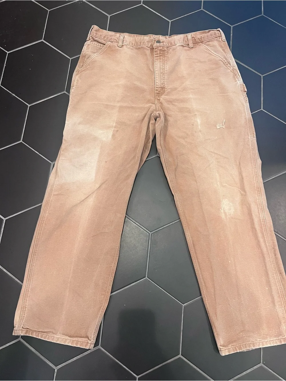 Vintage Carhartt Men's Relaxed Work Pants Cotton Canvas Worn in Distressed 40/32